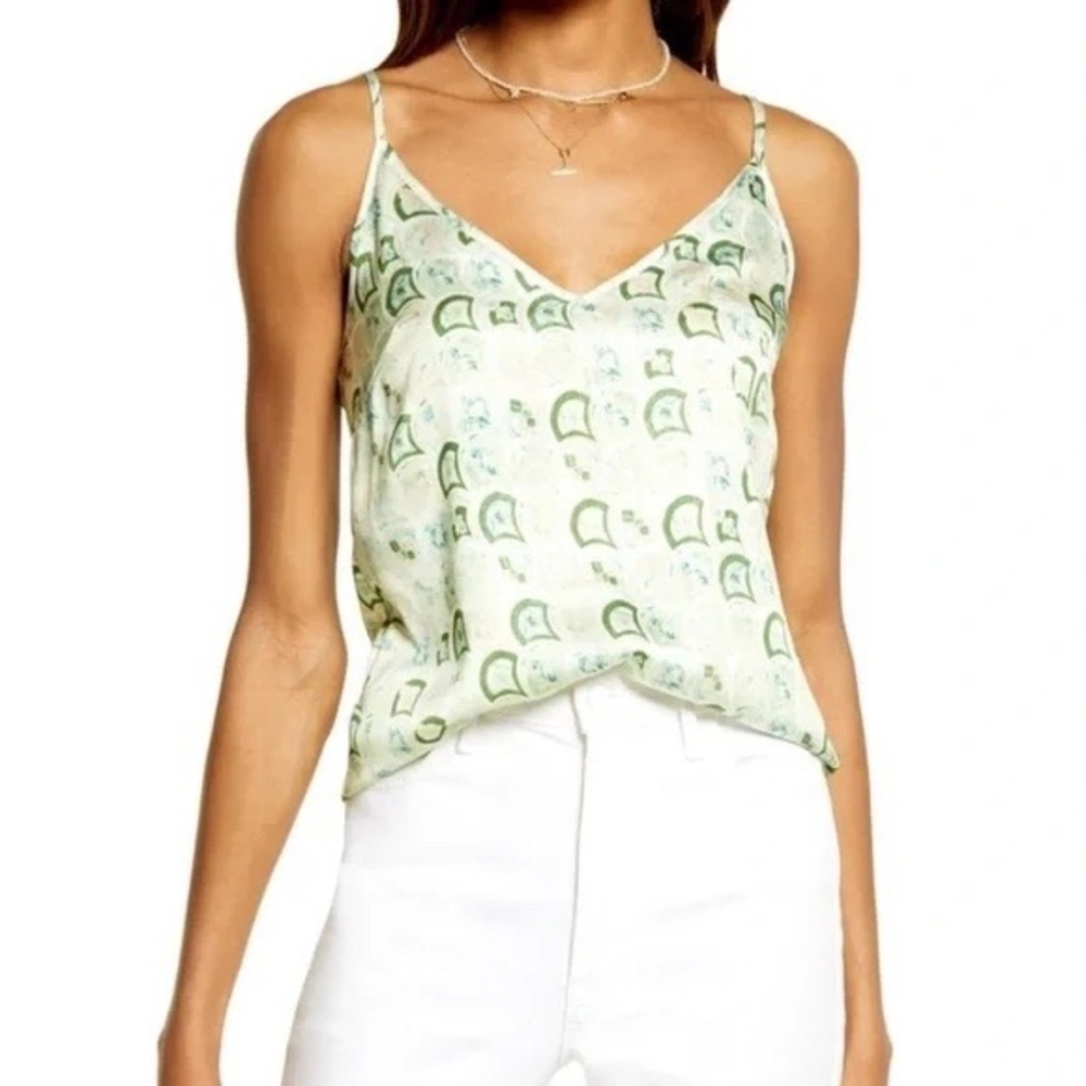 NWT Never Fully Dressed Green Geometric Tile Print Camisole Tank Top, 14